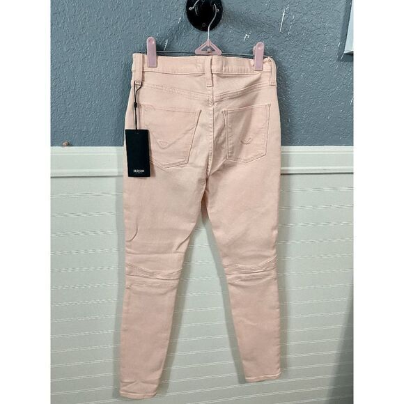 Hudson Los Angeles Women’s Barbara High Waist Pink Skinny Jeans Pearl Pink - Picture 3 of 12